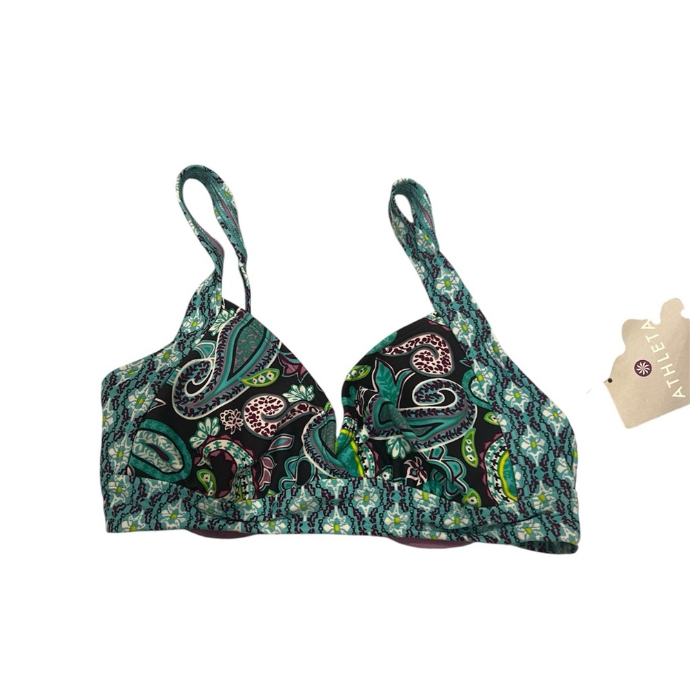 Athleta Paisley Print Swim Top/Bikini Top Size 34B/32C